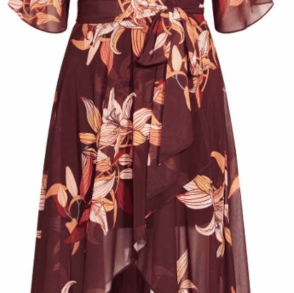Brand New City Chic Dessert Orchid Maxi Dress-Plum - Picture 4 of 4